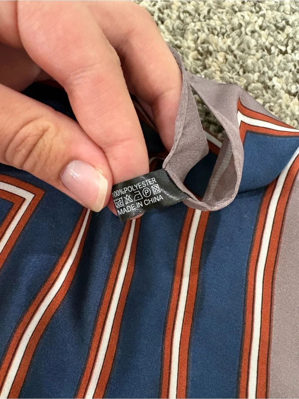 Stripes Silk Scarf Bandana | Geometric Lines